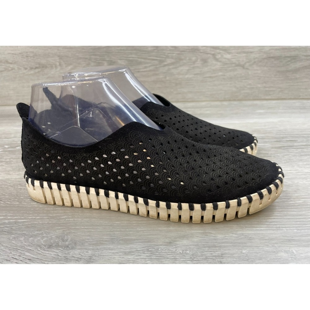 Ilse Jacobsen Tulip Women's Sandal Black Leather 7 Slip On Casual Comfort Shoes